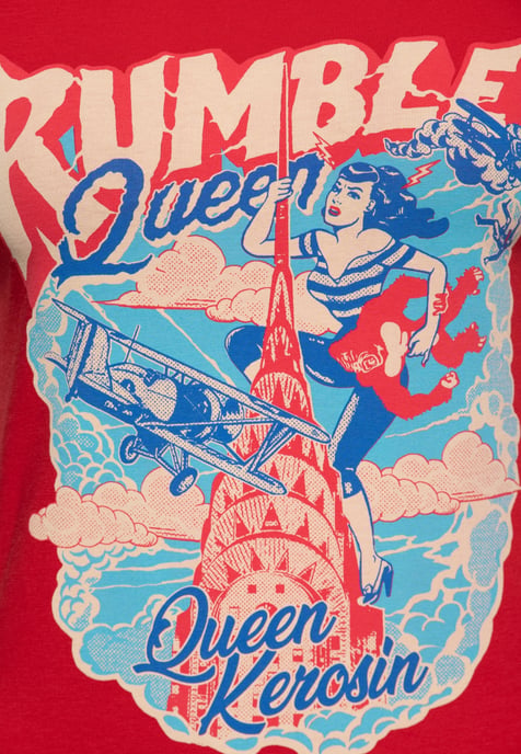 Queen Kerosin Damen T-Shirt Rumble Queen rot - Image 3