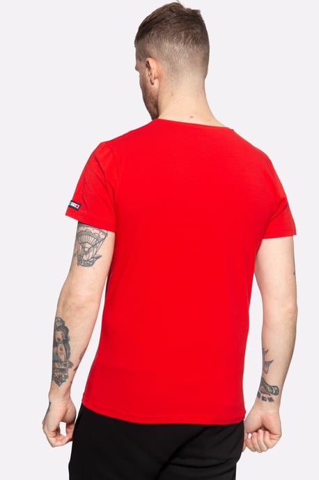 Akito Tanaka Herren T-Shirt mit Frontprint Fight Club rot - Image 2