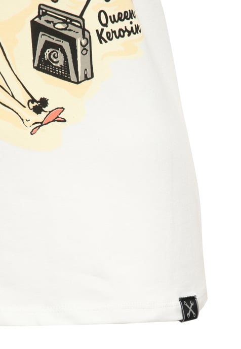Queen Kerosin Damen Classic T-Shirt Get out of my sun offwhite - Image 4