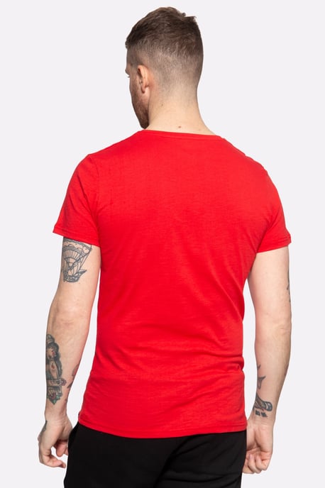 Akito Tanaka Herren T-Shirt mit Frontprint Sword Area rot - Image 2