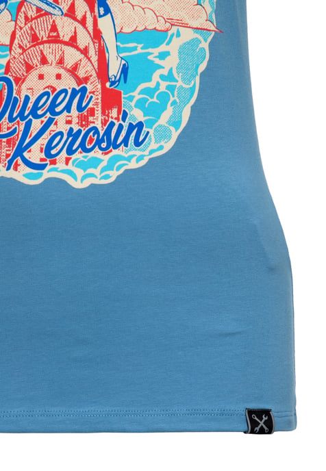 Queen Kerosin Damen T-Shirt Rumble Queen blau - Image 5