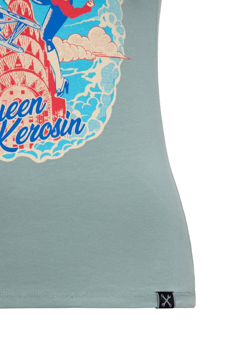 Queen Kerosin Damen T-Shirt Rumble Queen grün - Image 4