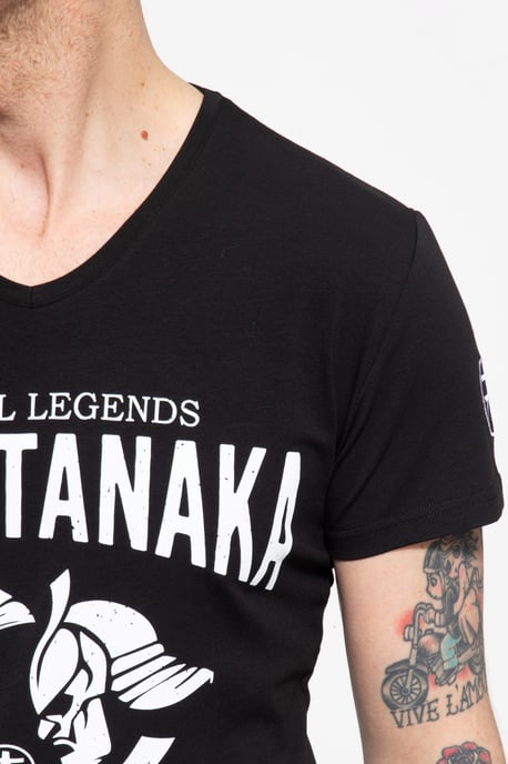 Akito Tanaka Herren T-Shirt mit Frontprint Gladiator Fighters schwarz - Image 3
