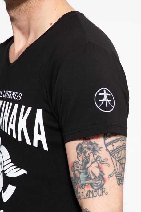 Akito Tanaka Herren T-Shirt mit Frontprint Gladiator Fighters schwarz - Image 4