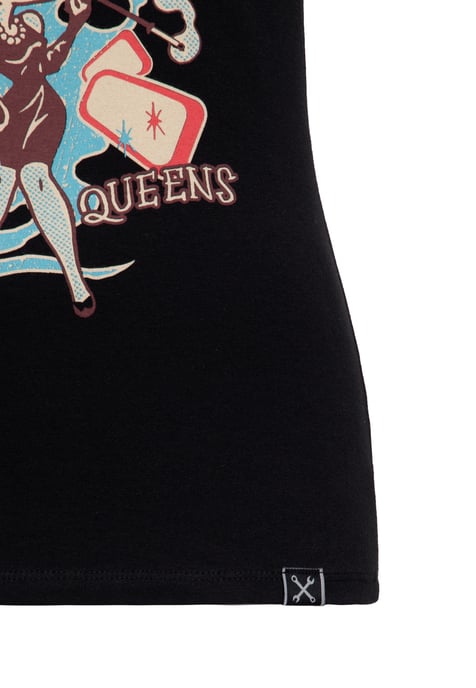 Queen Kerosin Damen T-Shirt Purr Kitty Purr schwarz - Image 5