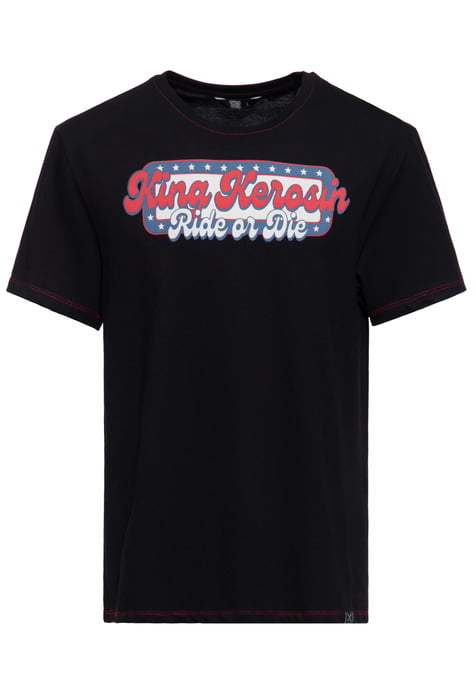 King Kerosin Herren Print T-Shirt Ride or Die schwarz - Image 1