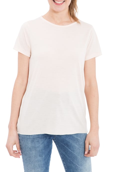 Queen Kerosin Damen QUEEN KEROSIN Basic T-Shirt aus Viskose-Mix nude - Image 1