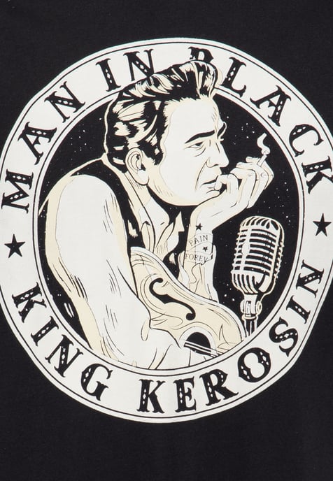 King Kerosin Herren T-Shirt Man in Black schwarz - Image 3