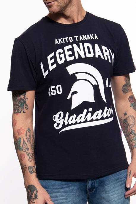 Akito Tanaka Herren AKITO TANAKA Herren T-Shirt mit Frontprint Legendary navy - Image 2