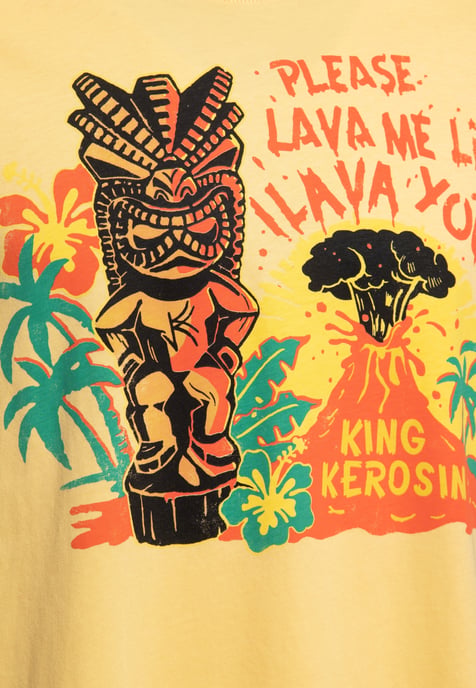 King Kerosin Herren Classic T-Shirt Lava gelb - Image 3