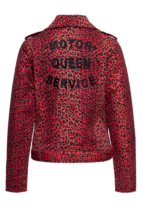 Queen Kerosin Damen Biker Jacke Motor Queen Service rot - Image 3