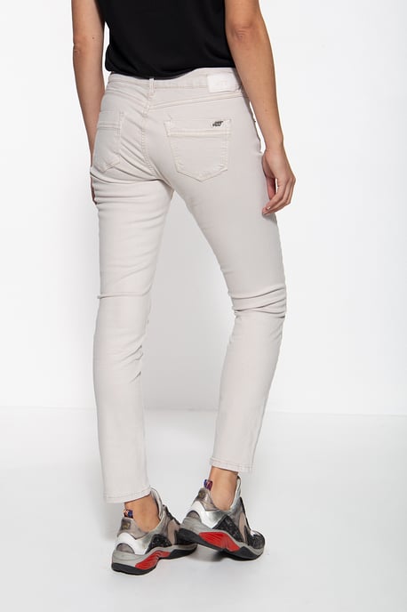 Amor, Truth & Trust Damen ATT JEANS 5-Pocket Jeans mit Lochstickerei am Tascheneingriff Leoni beige - Image 3
