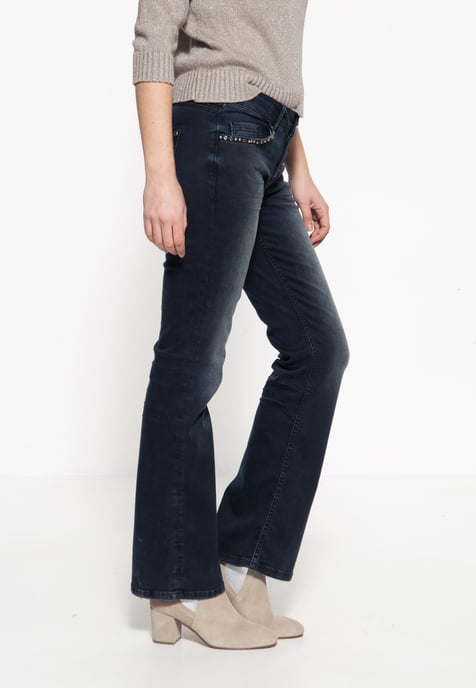 Amor, Truth & Trust Damen Schlagjeans Brenda dunkelblau - Image 2