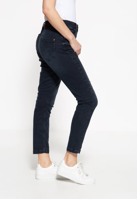 Amor, Truth & Trust Damen 5-Pocket Jeans Sun dunkelblau - Image 3