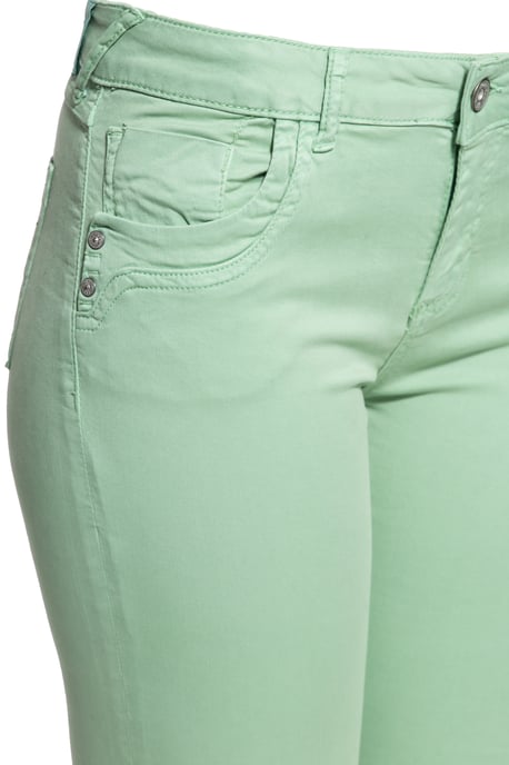 Amor, Truth & Trust Damen ATT JEANS Slim Fit Hose mit offenen Kanten Leoni Dusty Green - Image 3