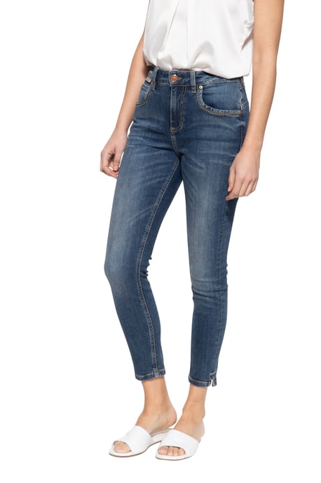 Amor, Truth & Trust Damen 5-Pocket Jeans Sun dunkelblau - Image 1