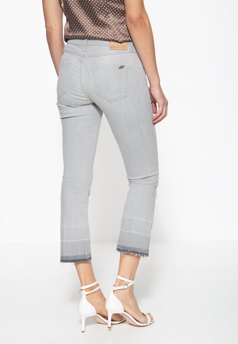 Amor, Truth & Trust Damen ATT JEANS Damen Jeanshose mit offenen Saumkanten und Waschung Brenda grau - Image 2