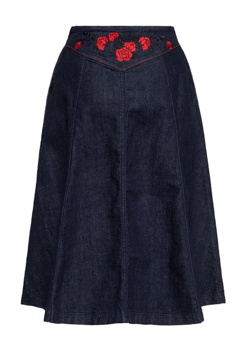Queen Kerosin Damen Western Swingrock Roses Denim - Image 2