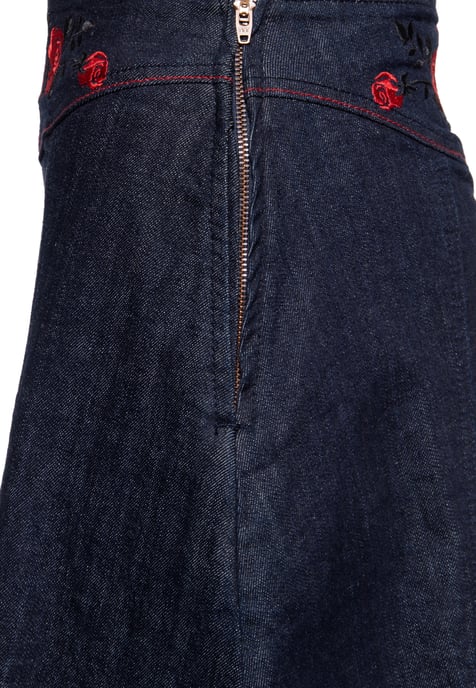 Queen Kerosin Damen Western Swingrock Roses Denim - Image 5