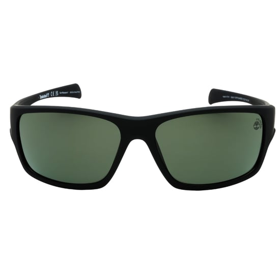 Timberland - Sonnenbrille mit mattschwarzem Rahmen und grünen polarisierten Gläsern - Image 1