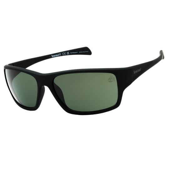 Timberland - Sonnenbrille mit mattschwarzem Rahmen und grünen polarisierten Gläsern - Image 2