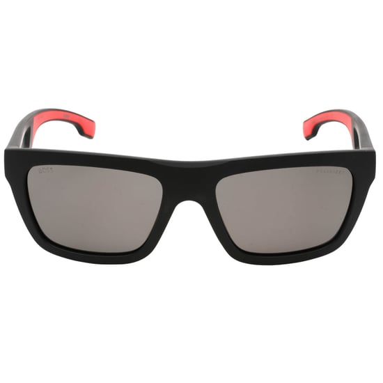 Hugo Boss – Sonnenbrille mit polarisierten Gläsern in Mattschwarz und Grau - Image 1