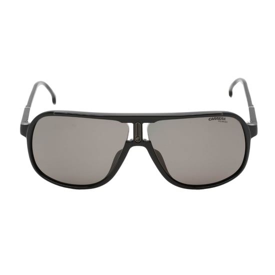 Carrera – Sonnenbrille mit schwarzem Pilotenrahmen und grauen polarisierten Gläsern - Image 1
