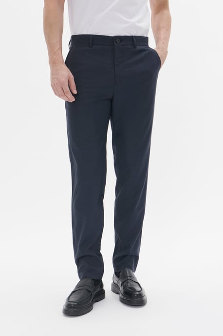 Casual Hose Gerade Passform navy blue - Image 1