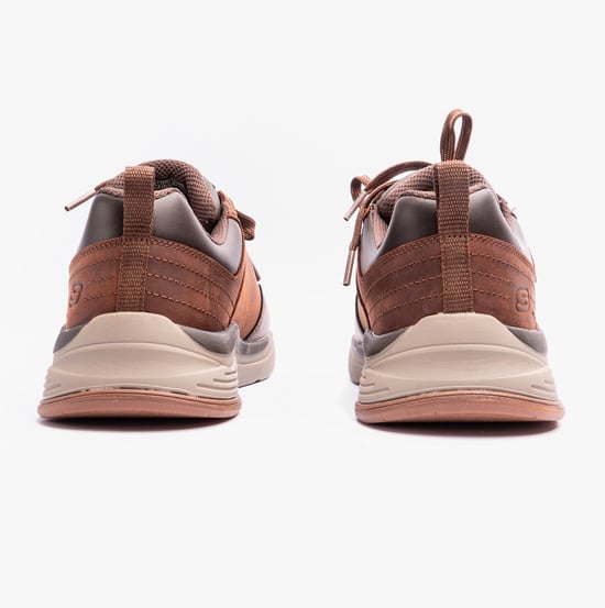 Skechers Benago Hombre Herren Dunkelbraune Sneaker - Image 3