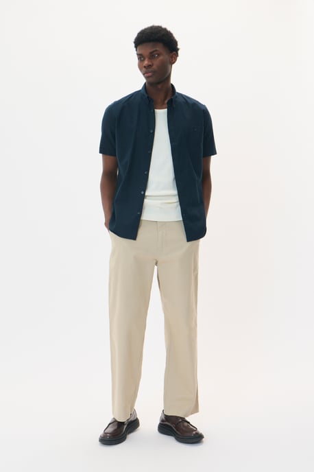Kurzarmhemd Gerade Passform navy blue - Image 2