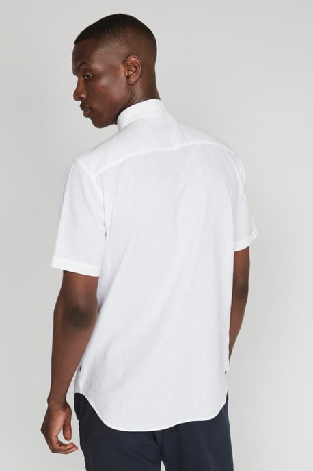 Kurzarmhemd Gerade Passform white - Image 3