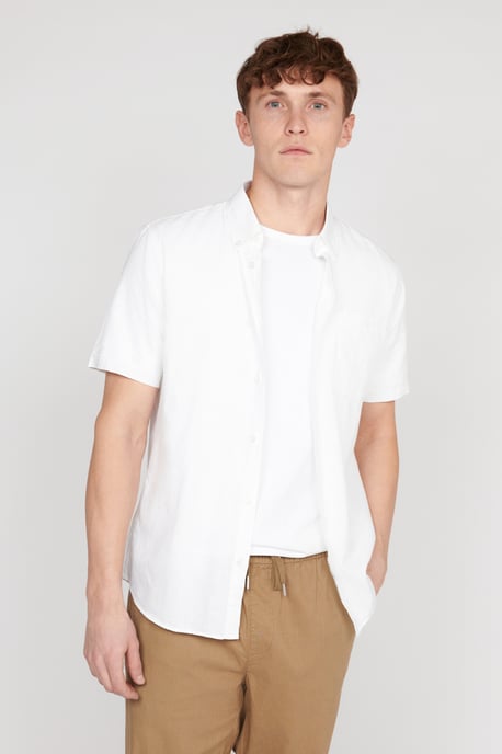 Kurzarmhemd Gerade Passform white - Image 4