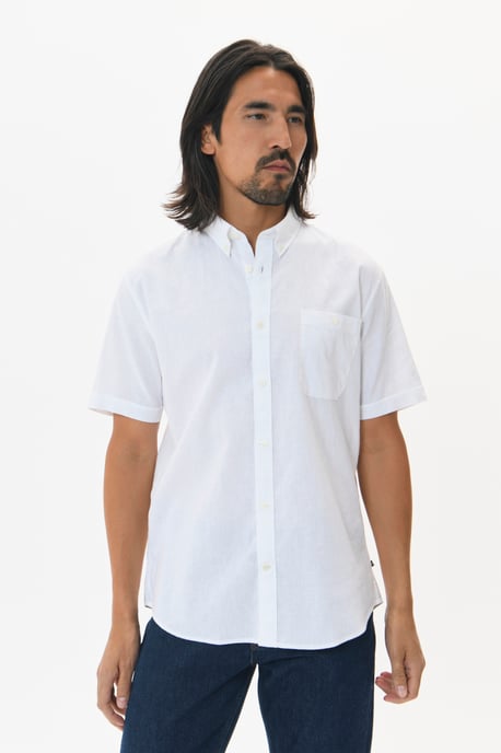 Kurzarmhemd Gerade Passform white - Image 5