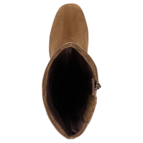 Tamaris Damen Reitstiefel aus Leder mit kniehohem Absatz, Kamelbraun - Image 5