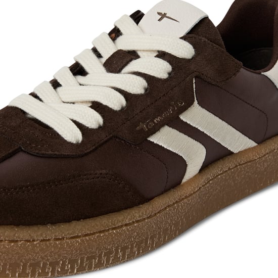 Tamaris Damen Braun Weiß Wildleder Mode Schnürschuhe - Image 6