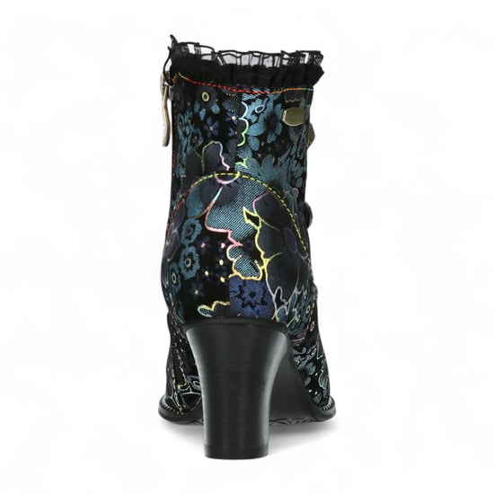 Laura Vita Elcodieo 224 Damenstiefel mit blauem Blumenmuster im gotischen viktorianischen Stil aus Leder mit Knöchelabsatz - Image 6