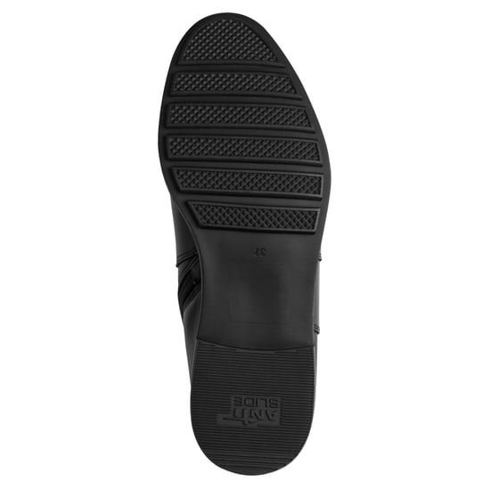 Tamaris Damen Biker-Stiefeletten aus schwarzem Leder mit Schnalle und Reißverschluss - Image 6