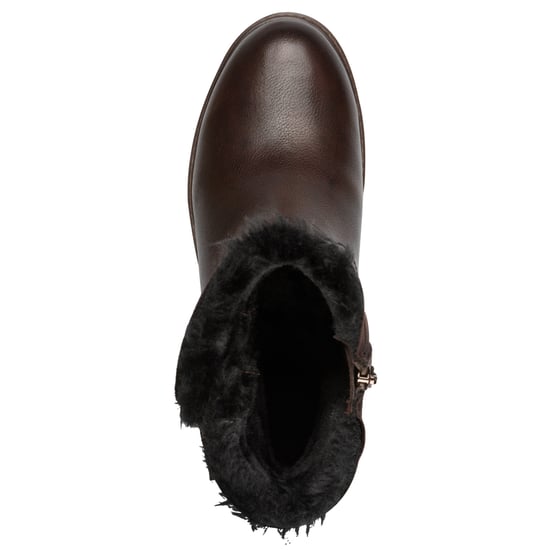 Tamaris Damen Winter Mocca Braun Leder Schnalle Reißverschluss Biker Stiefeletten - Image 5