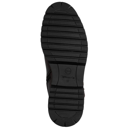 Tamaris Damen Winter Mocca Braun Leder Schnalle Reißverschluss Biker Stiefeletten - Image 6