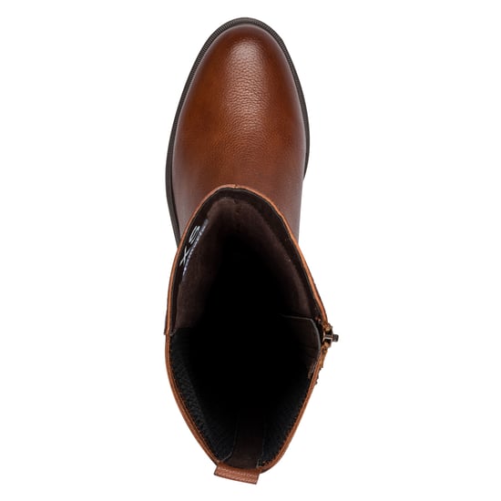 Tamaris Damen Cognac Braun Hellbraun Leder Kniehohe Reitstiefel - Image 5