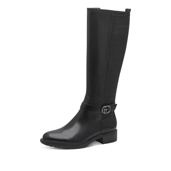 Tamaris Damen Kniehohe Reitstiefel aus schwarzem Leder - Image 3