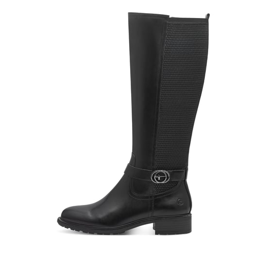 Tamaris Damen Kniehohe Reitstiefel aus schwarzem Leder - Image 4