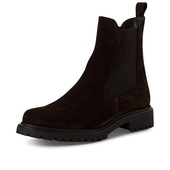 Tamaris Damen Mocca Braun Leder Klassische Hohe Chelsea Stiefeletten - Image 3