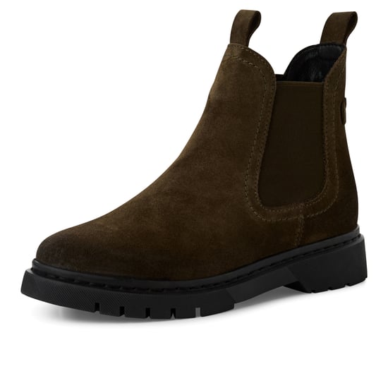 Tamaris Damen Olivgrün Wildleder Klassische Chelsea Stiefeletten - Image 3