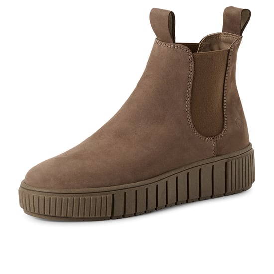 Tamaris Chelsea-Boots aus taupebraunem Leder für Damen - Image 3