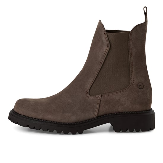Tamaris Damen Taupe Braun Leder Klassische Hohe Chelsea Stiefeletten - Image 4