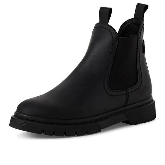 Tamaris Damen Klassische Chelsea-Stiefeletten aus schwarzem Leder - Image 3