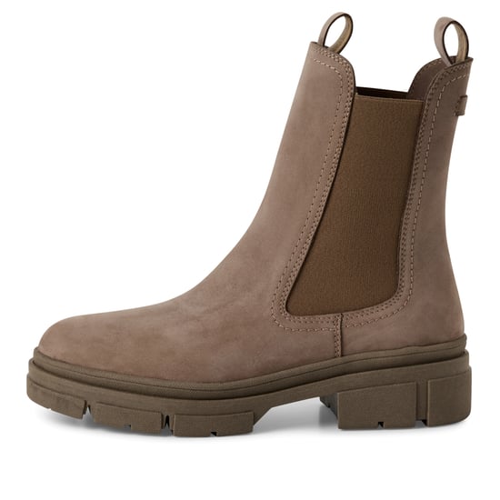 Tamaris Damen Dune Taupe Braun Leder Klassische High Pull-On Chelsea Stiefeletten - Image 4
