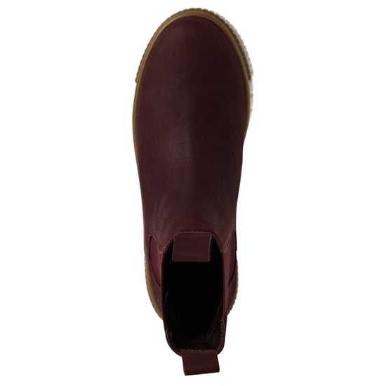 Tamaris Damen Bordeaux Burgunder Leder Chelsea Stiefeletten - Image 5