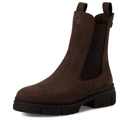 Tamaris Damen Mocca Braun Leder Klassische High Pull-On Chelsea Stiefeletten - Image 3